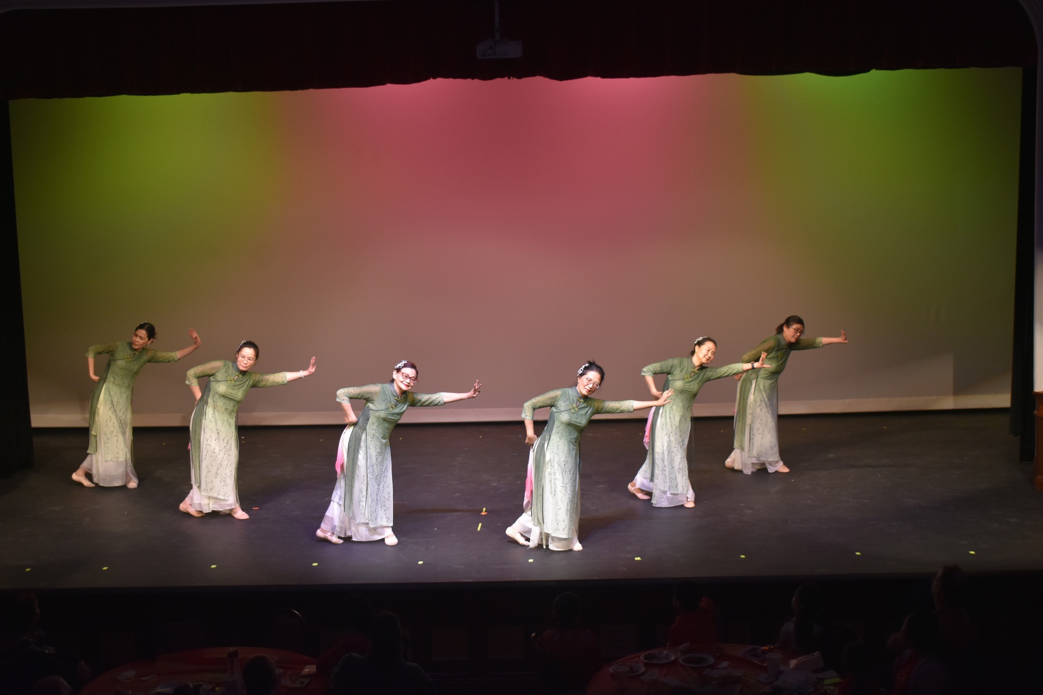 Traditional dance in green