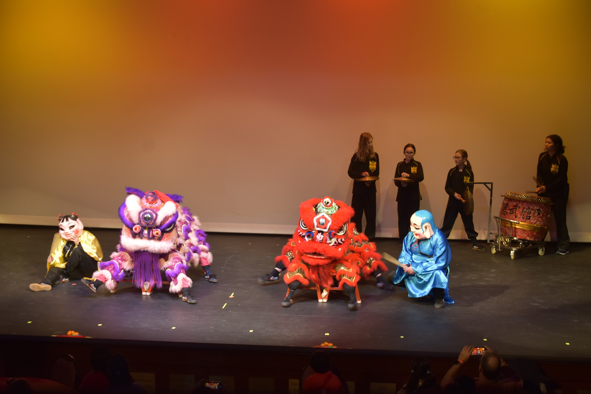 Colorful lion dance