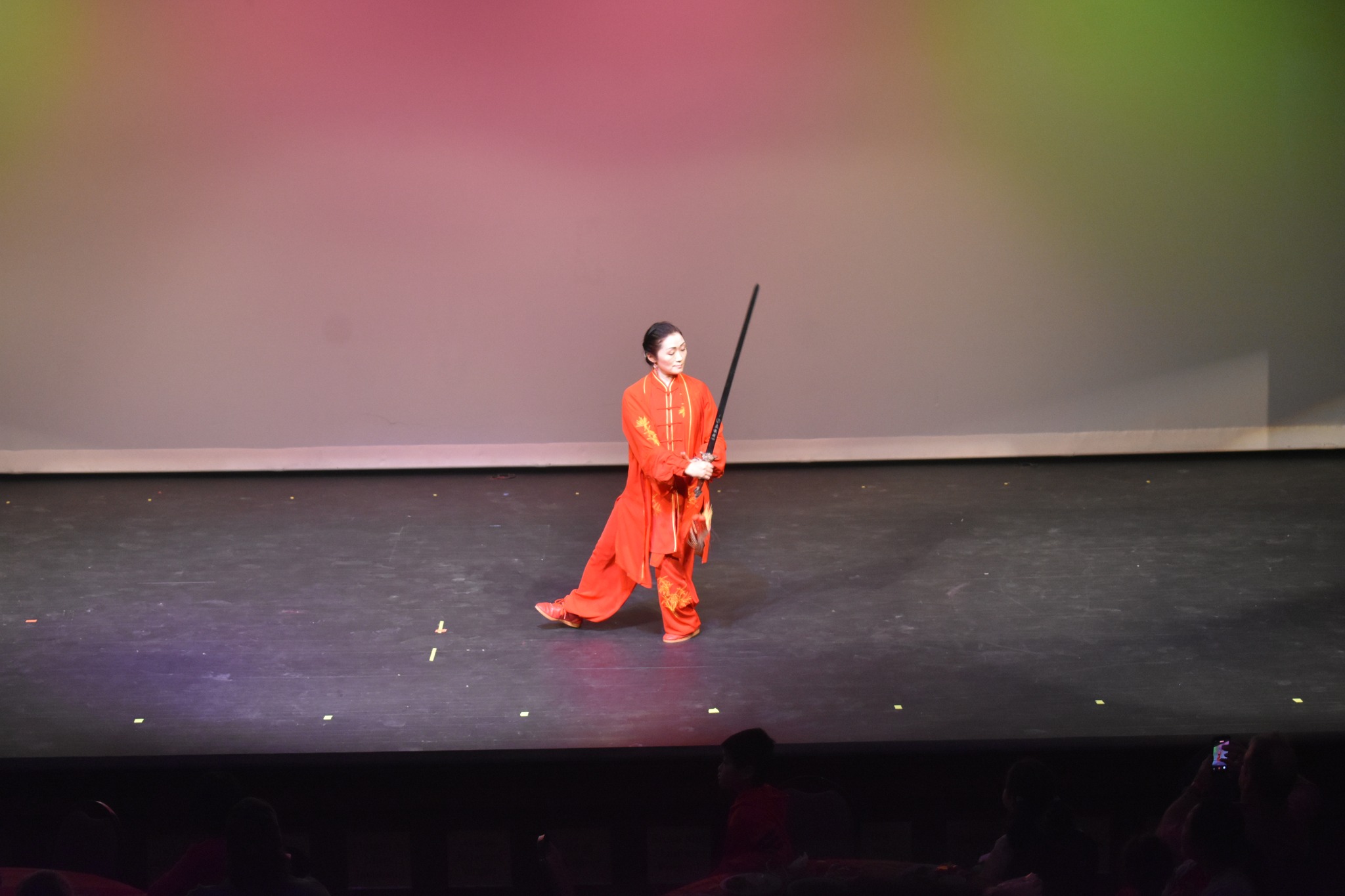 Wushu sword performance