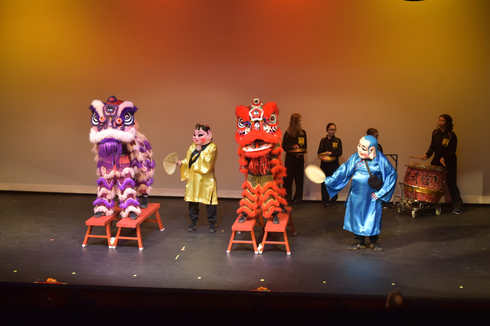 Lion dance performance